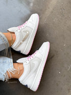 NEW Pink Bottom Swarovski Women’s Air Jordan 1 Low Shoes