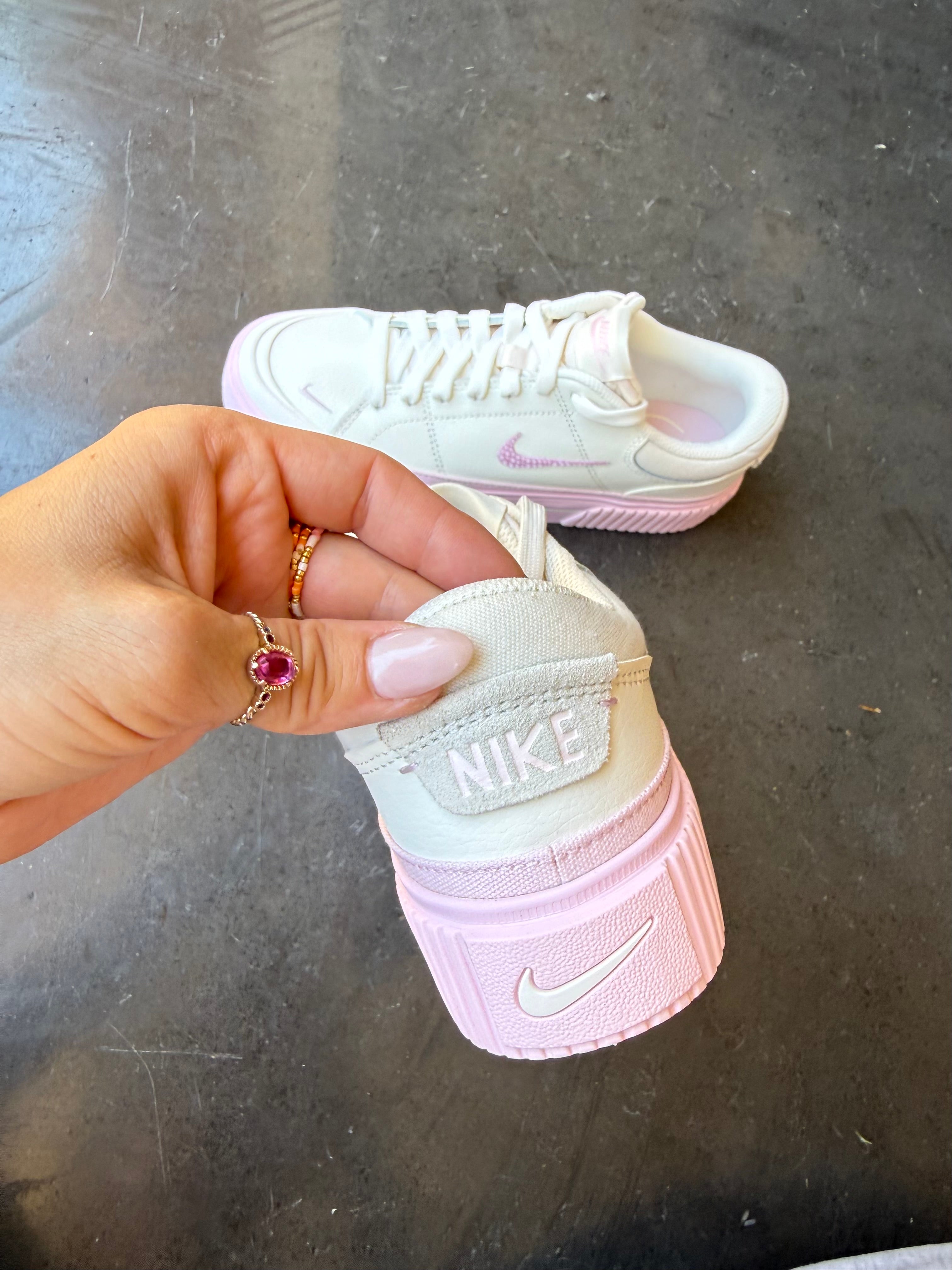 Pink Platform Swarovski Nike Platform Shoes