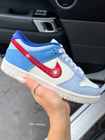 Americana Swarovski Womens Nike Dunk Shoes