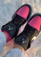 Bubblegum Pink Swarovski Women’s Air Jordan Retro 1 Low Shoes