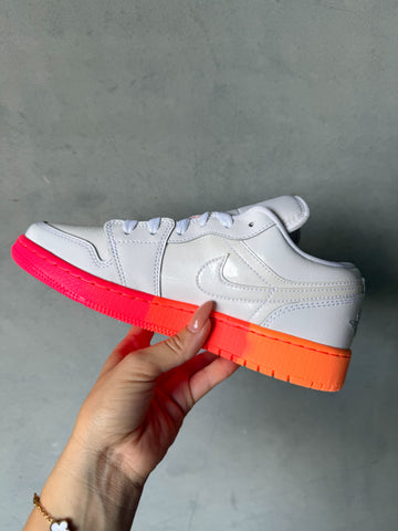 RARE Sunrise Ombré Swarovski Womens Air Jordan 1 Low Shoes