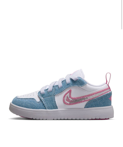 Pink Barbie Denim Baby Toddler Preschool Swarovski Jordan 1 Low