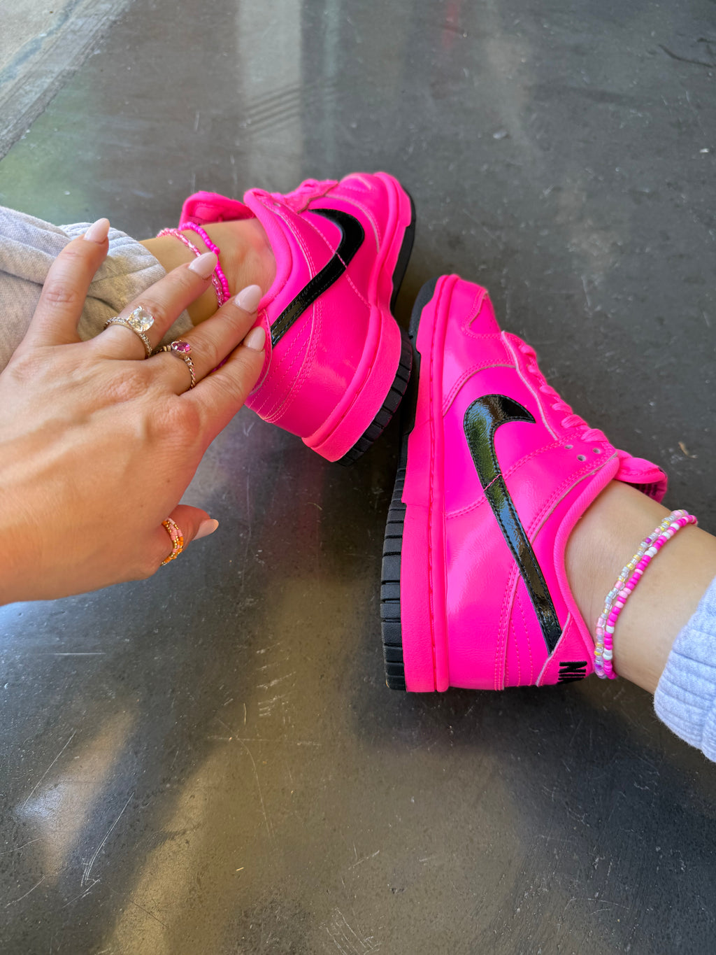 Hot Pink Swarovski Womens Nike Dunk Shoes