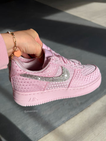 Special Edition Valentine’s Pink Hearts Swarovski Nike Air Force 1