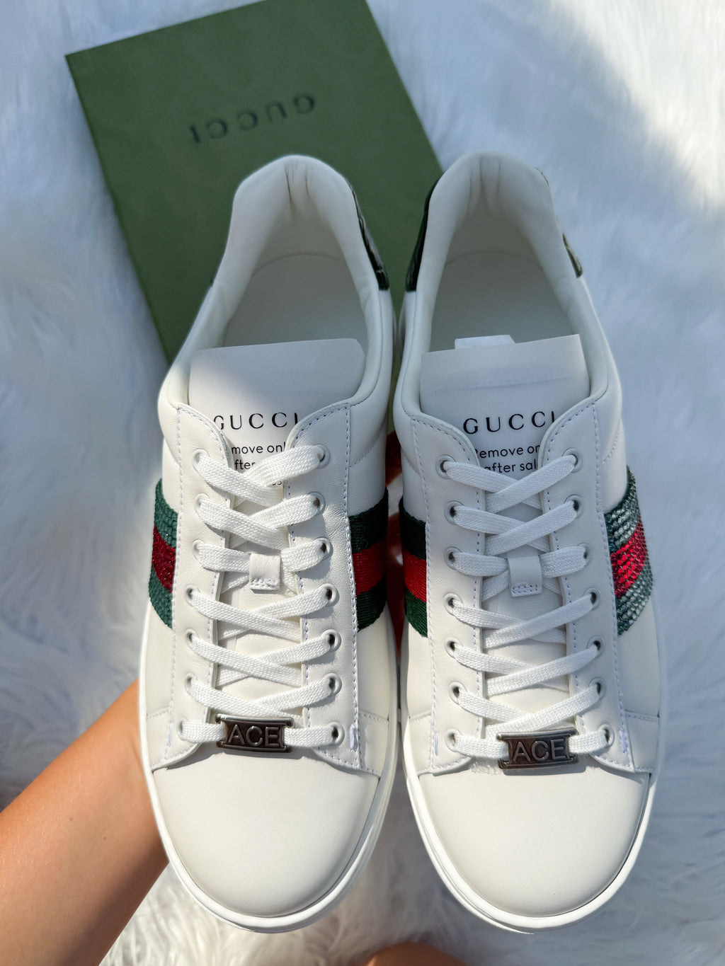 Zapatillas Ace GUCCI Swarovski para mujer