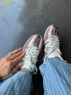 Pink Metallic Swarovski Adidas Samba
