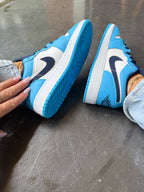 Blue Navy Swarovski Women’s Air Jordan 1 Low Shoes