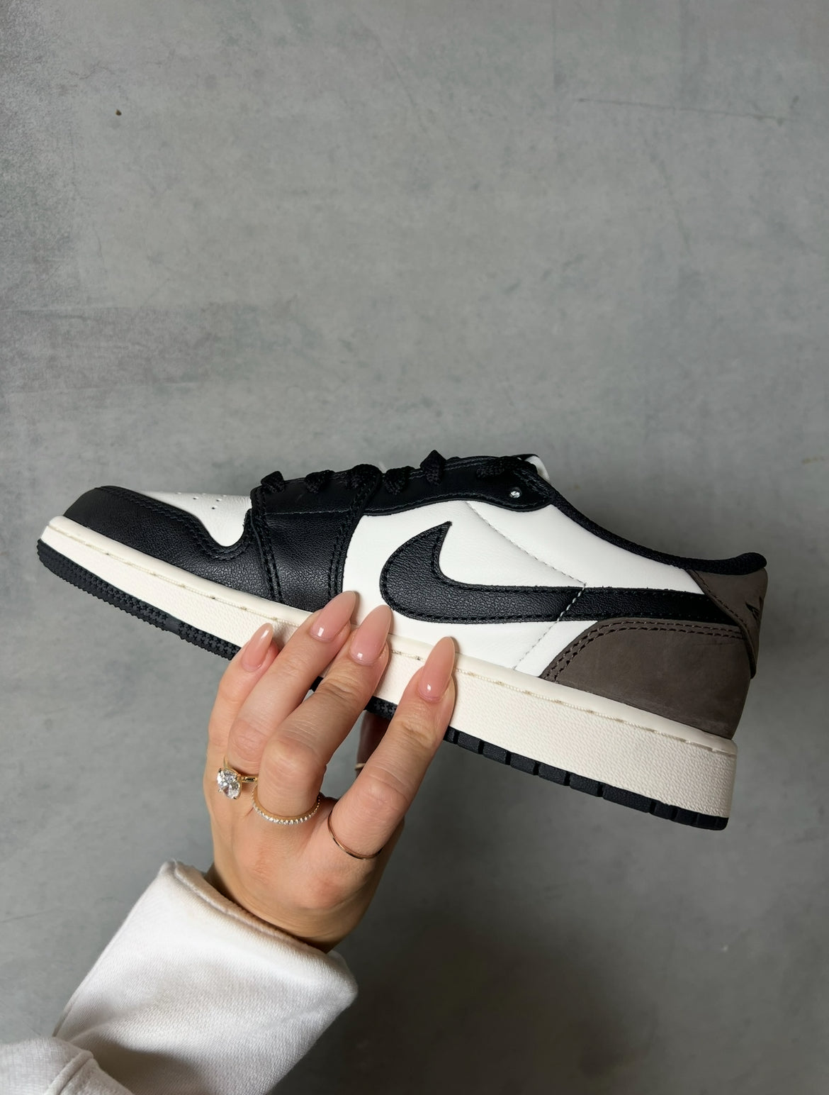 Rare Coffee and Black Swarovski Women’s Air Jordan 1 Low Shoes