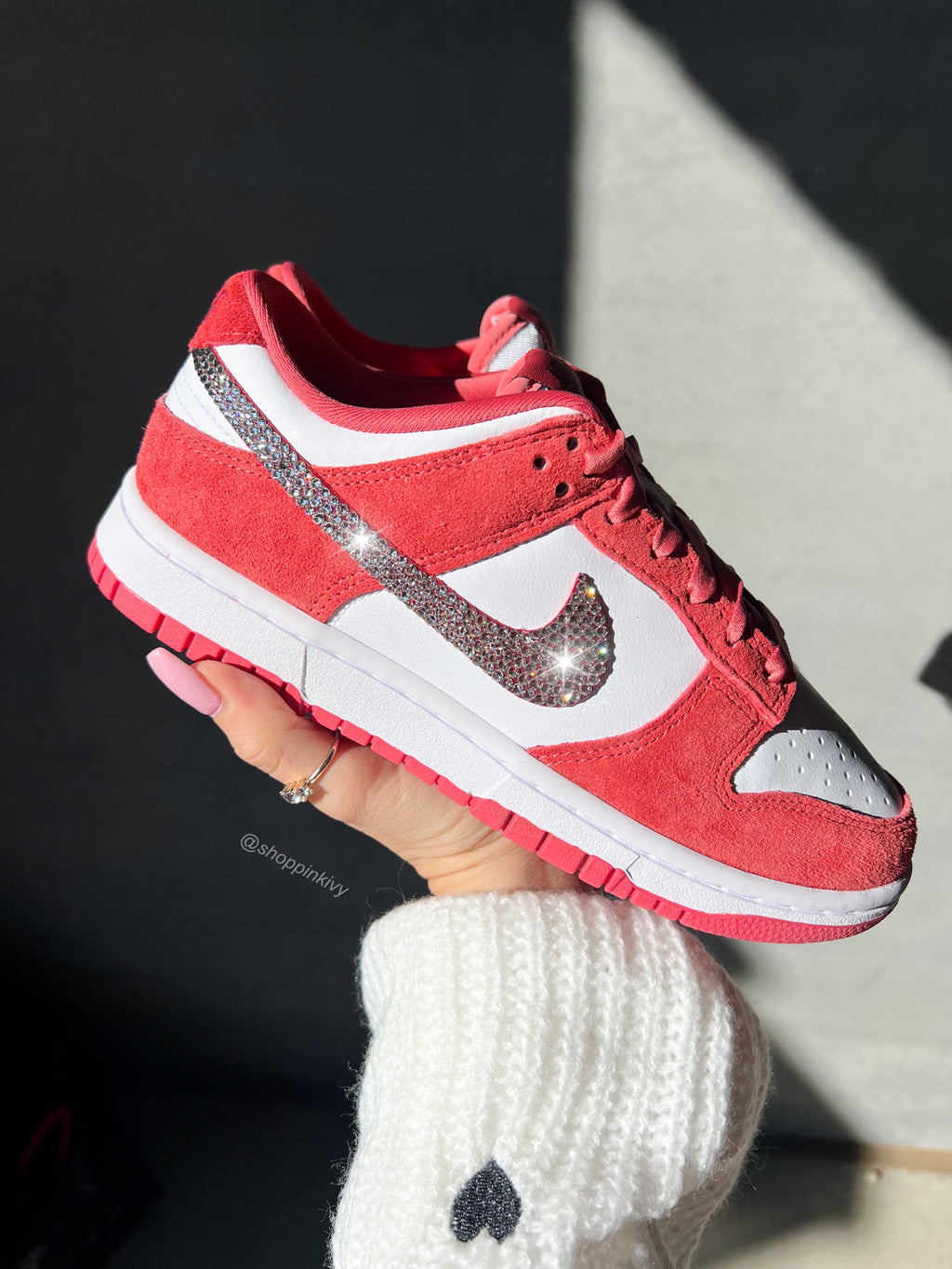 Zapatos Nike Dunk de San Valentín Swarovski para mujer