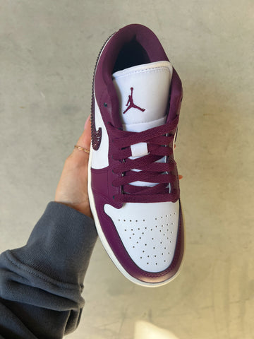 Fall ‘Merlot Swarovski Women’s Air Jordan Retro 1 Low Shoes