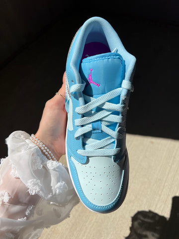 Blue Gel Special Edition Swarovski Women’s Air Jordan 1 Low Shoes