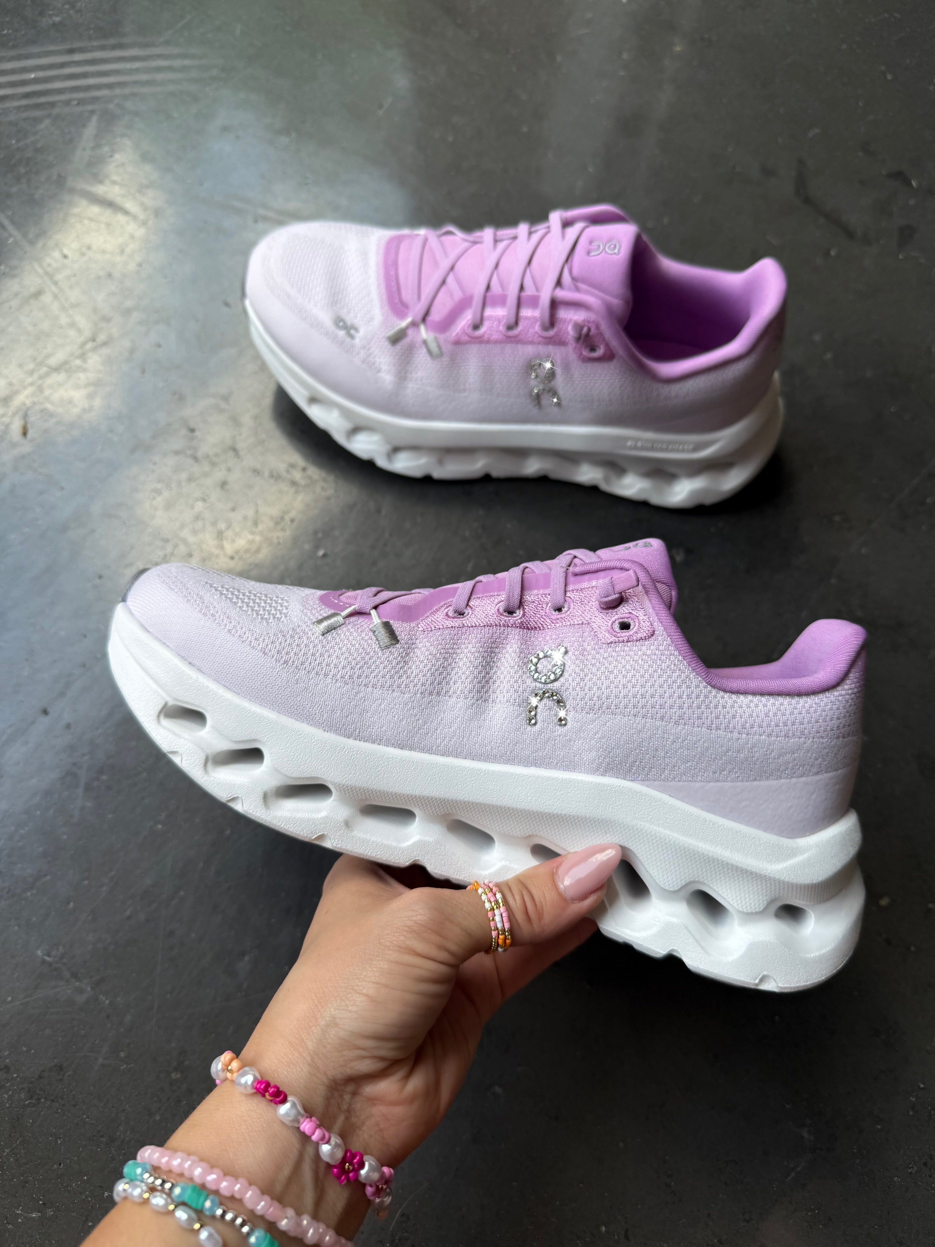 Fuchsia Ombre Swarovski ON Cloudtilt Running Shoes