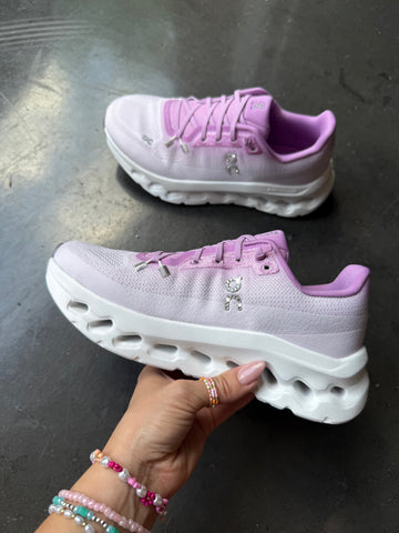 SIZE 7 Fuchsia Ombre Swarovski ON Cloudtilt Running Shoes