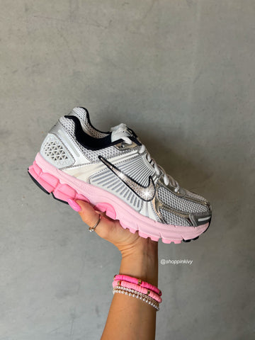 Metallic + Bubblegum Pink Swarovski Womens Nike Shoes