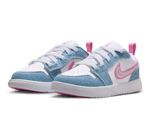 Pink Barbie Denim Baby Toddler Preschool Swarovski Jordan 1 Low