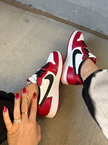 Winter Cranberry Swarovski Women’s Air Jordan 1 Low Shoes