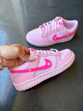 SIZE 7 Bubblegum Baby Pink Swarovski Womens Nike Dunk Shoes