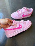 SIZE 7 Bubblegum Baby Pink Swarovski Womens Nike Dunk Shoes