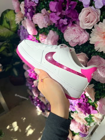 Zapatos bajos Swarovski Air Force 1 para mujer en rosa intenso