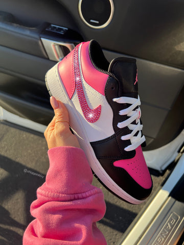 RARE Hot Pink Swarovski Women’s Air Jordan 1 Low Shoes