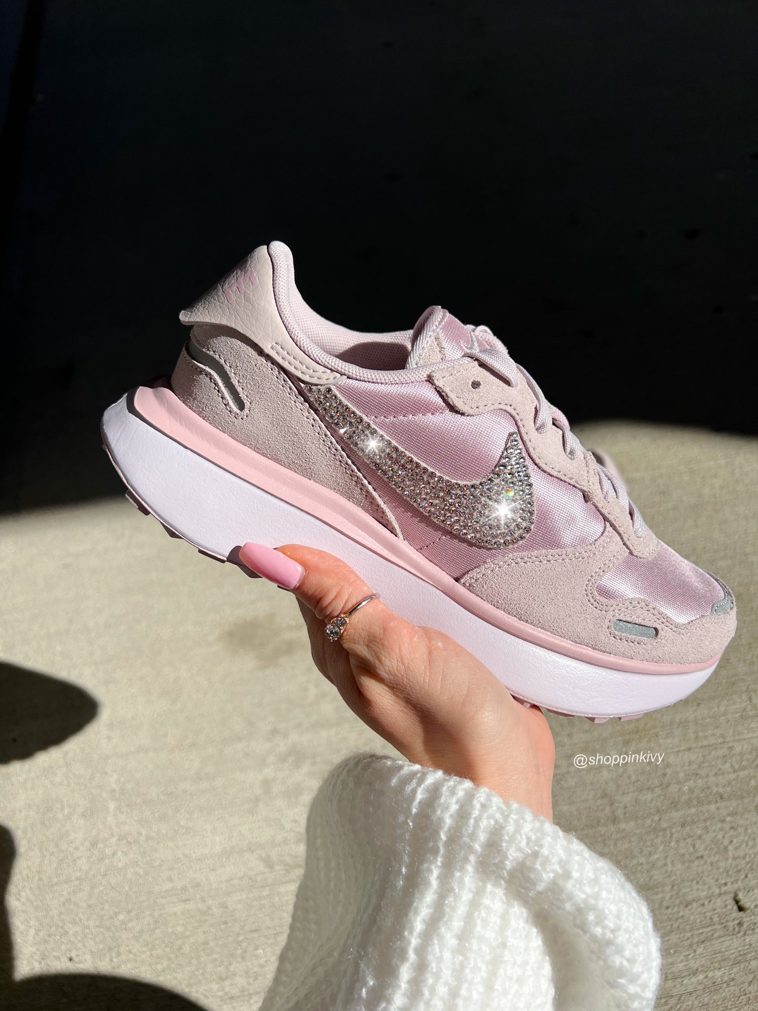 Neon Orange Swarovski Womens Nike Dunk Shoes – Pink Ivy