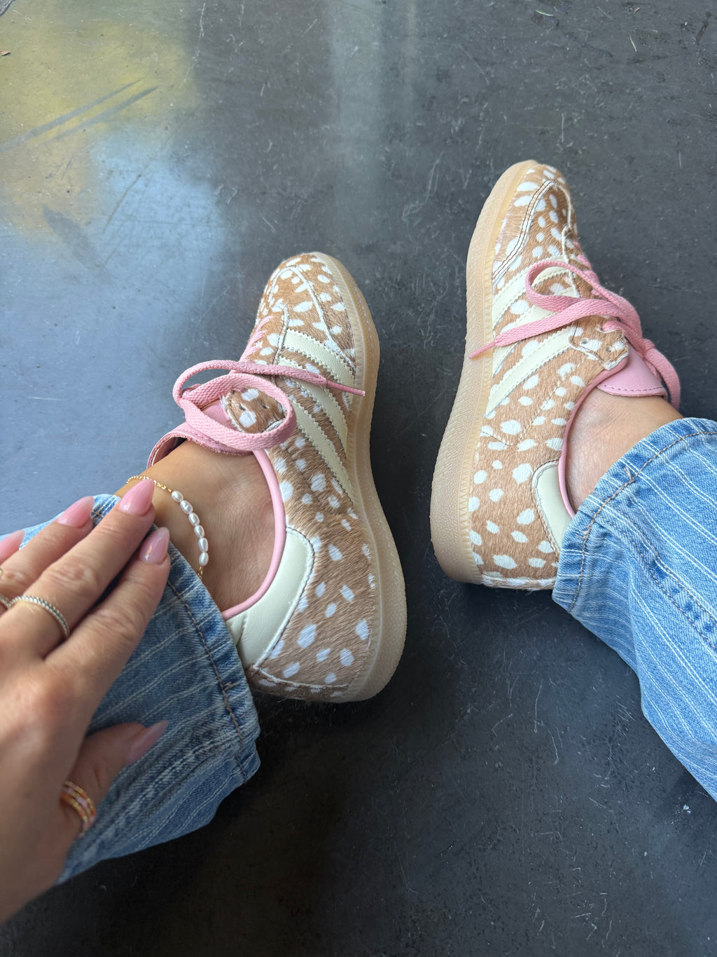 Bambi Animal Print Swarovski Adidas Samba
