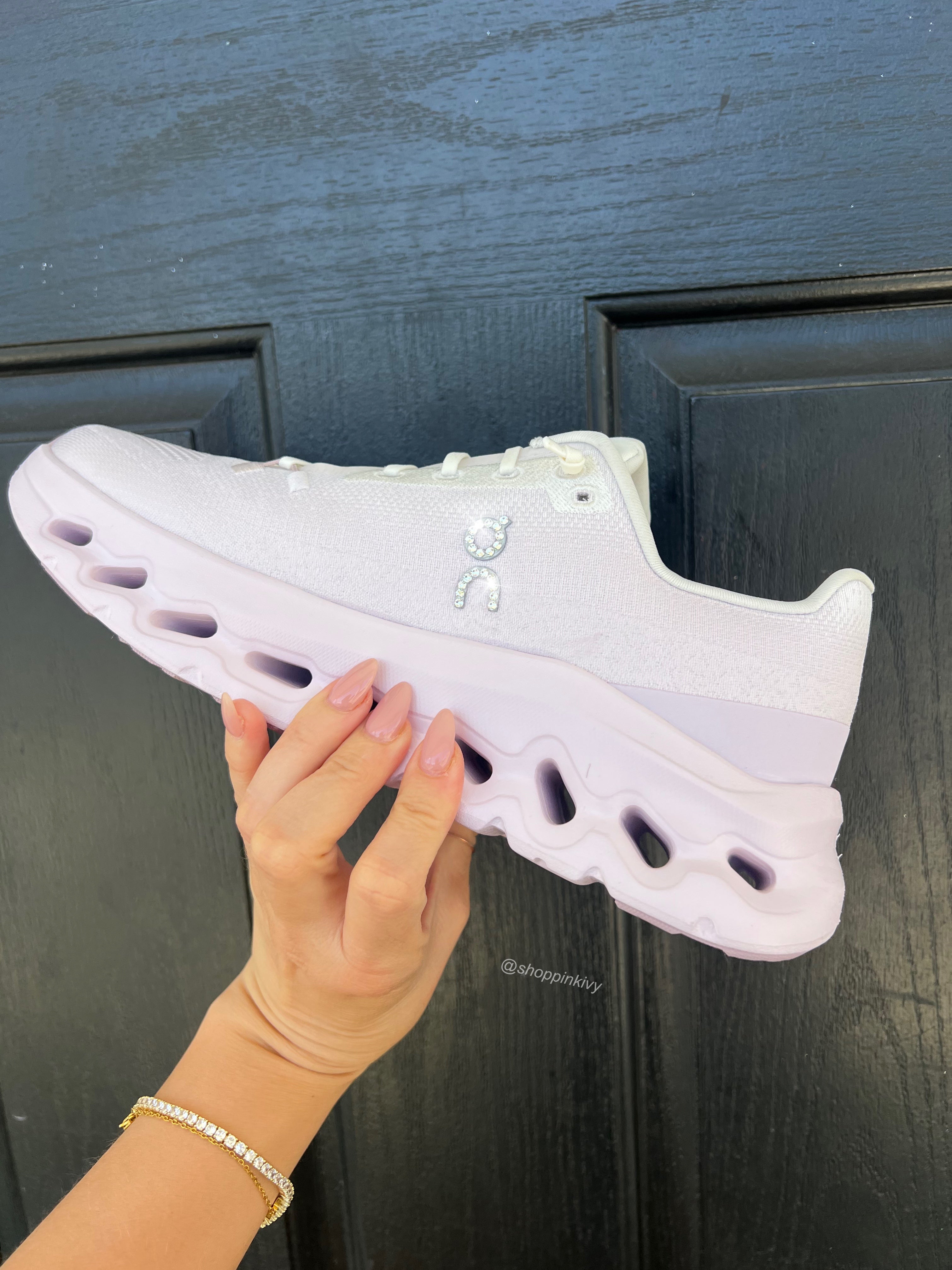 Lavender 💜 Ombre Swarovski On Cloudtilt Running Shoes