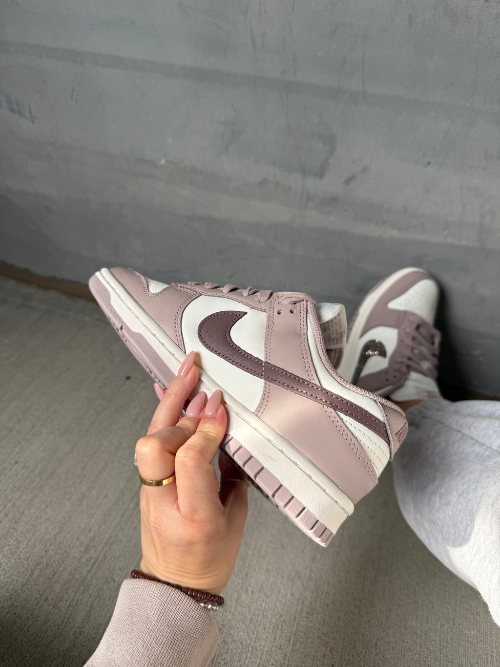 Cocoa Brown Swarovski Womens Nike Greige Dunk Shoes