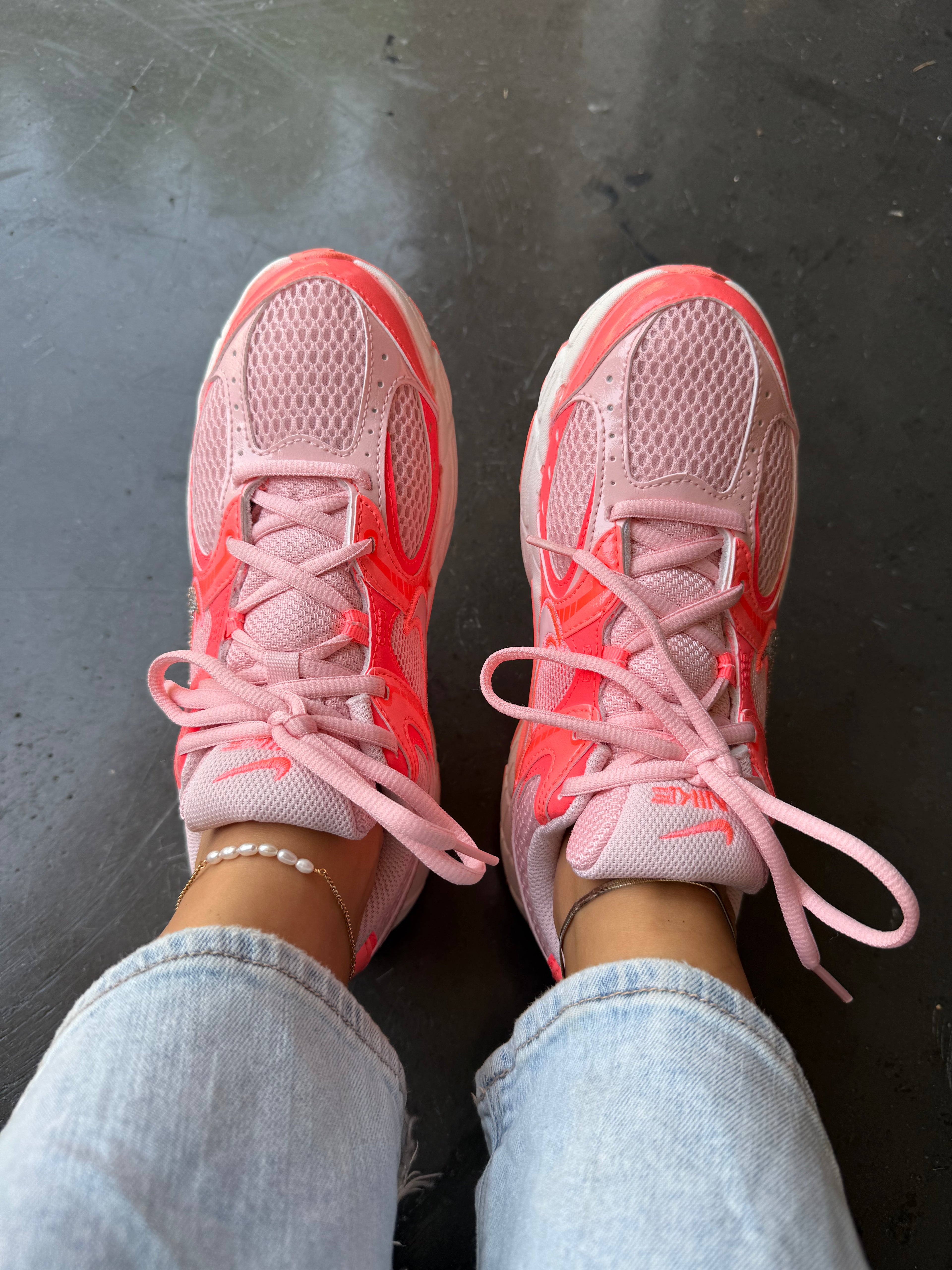 Coral Pink Swarovski Womens Nike Shoes