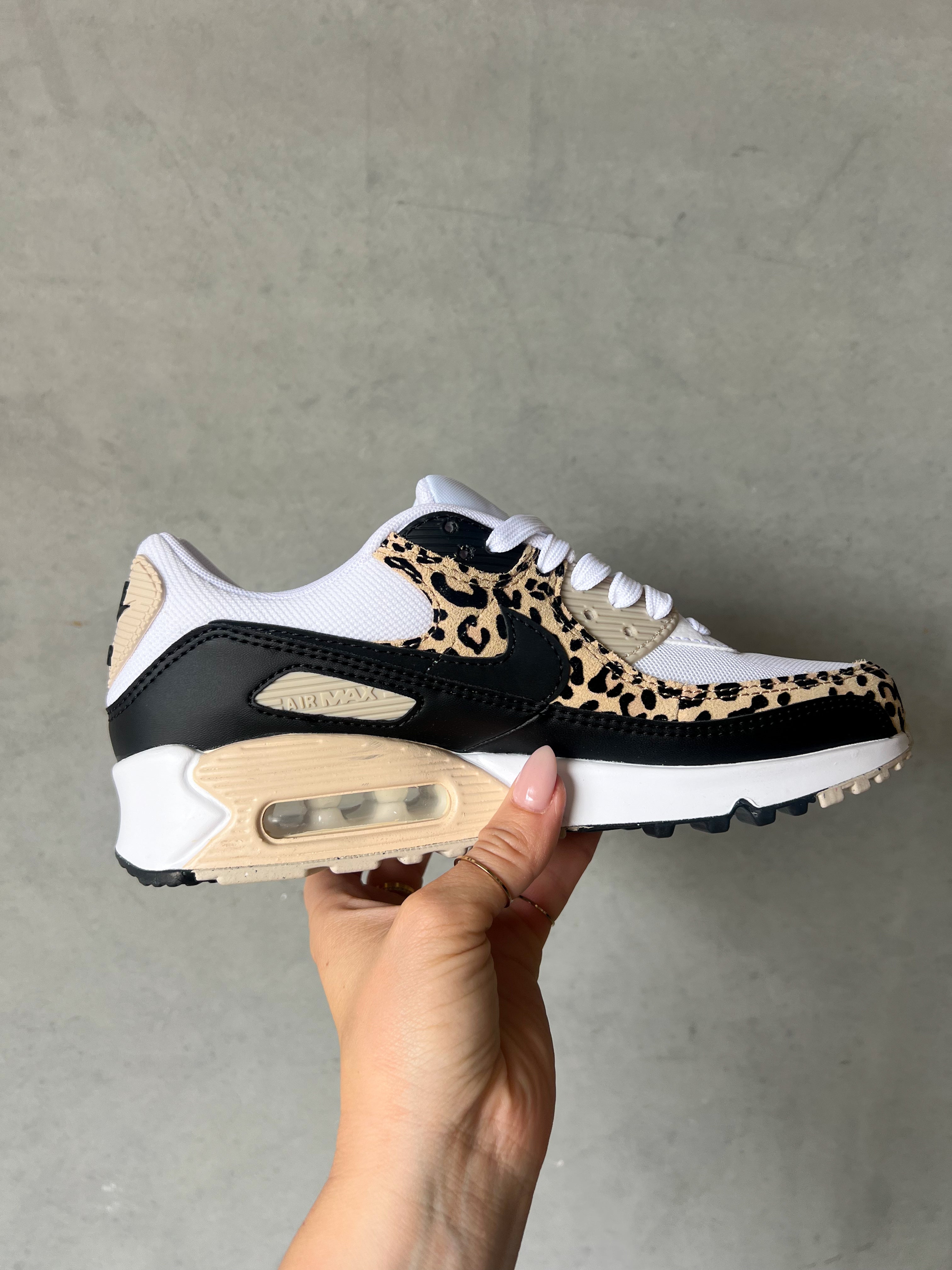 RE-STOCKED Leopard Animal Print Swarovski Womens Nike Air Max 90