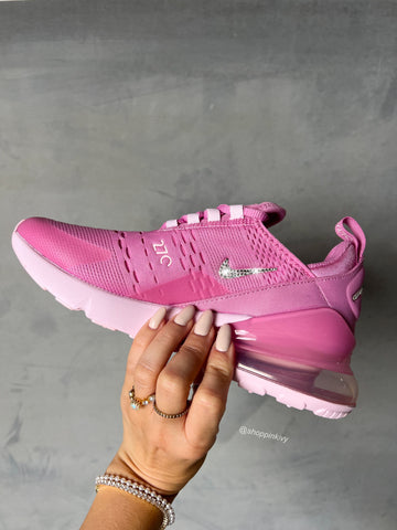 Pink Swarovski Nike Womens Girls Air 270