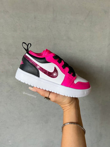 Talla 8c Rosa Bebé Niño Swarovski Jordan 1 Low