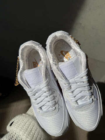 White Gold Charm Swarovski Nike Air Max 90