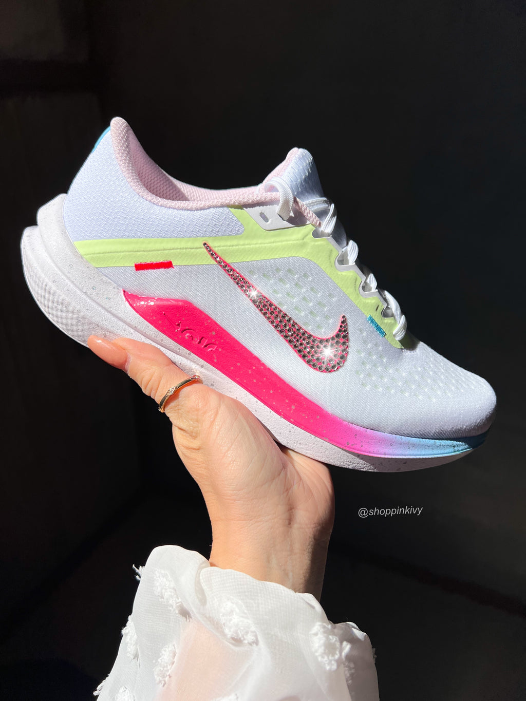 Neon Rainbow Swarovski Womens Nike Shoes