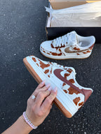 Cowgirl Cow Print Swarovski Womens Nike Air Force One