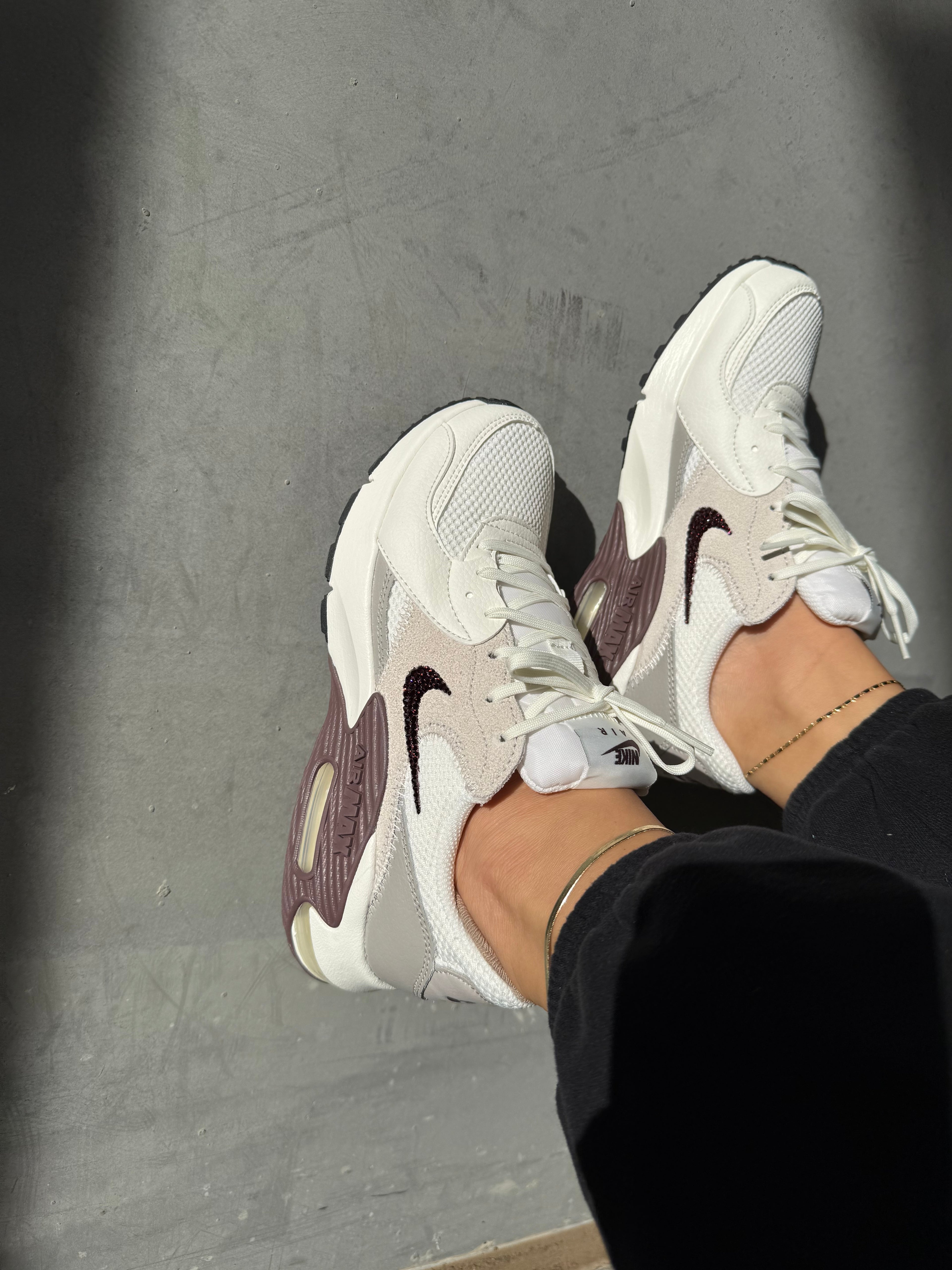Neutral Cocoa Burgundy Swarovski Nike Women’s Air Max