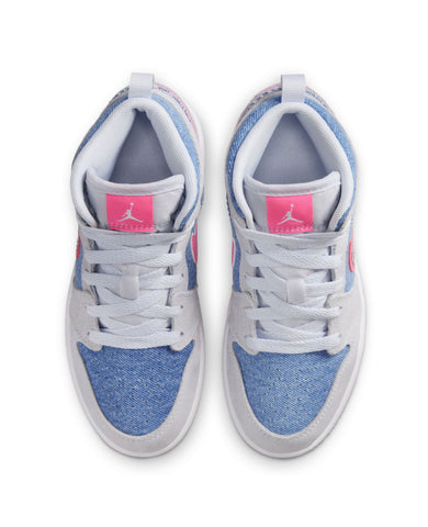 Pink Barbie Denim Baby Toddler Preschool Swarovski Jordan 1 Mid