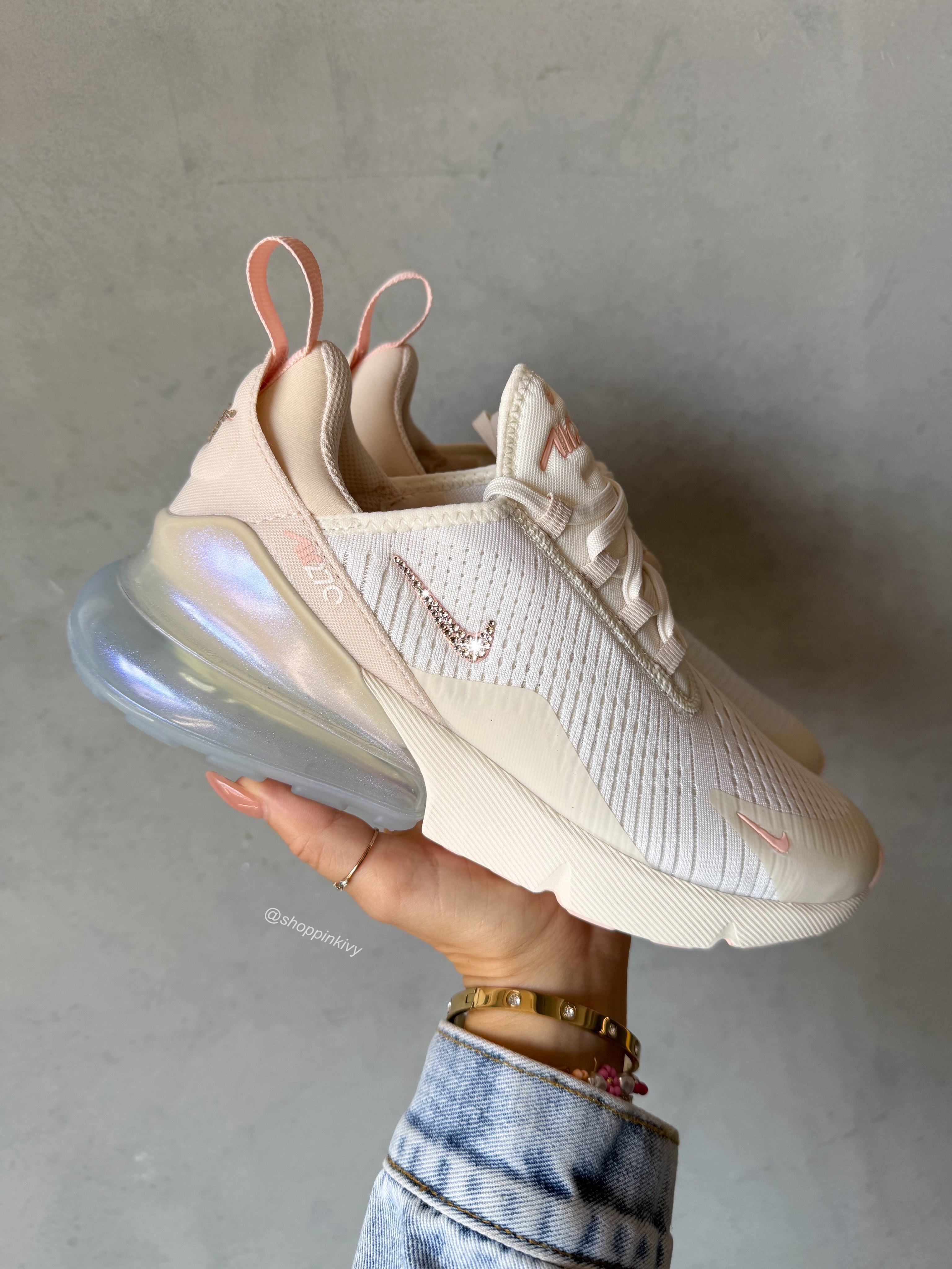 Special Edition Pearl Shimmer Swarovski Women's Nike Shoes Air Max 270