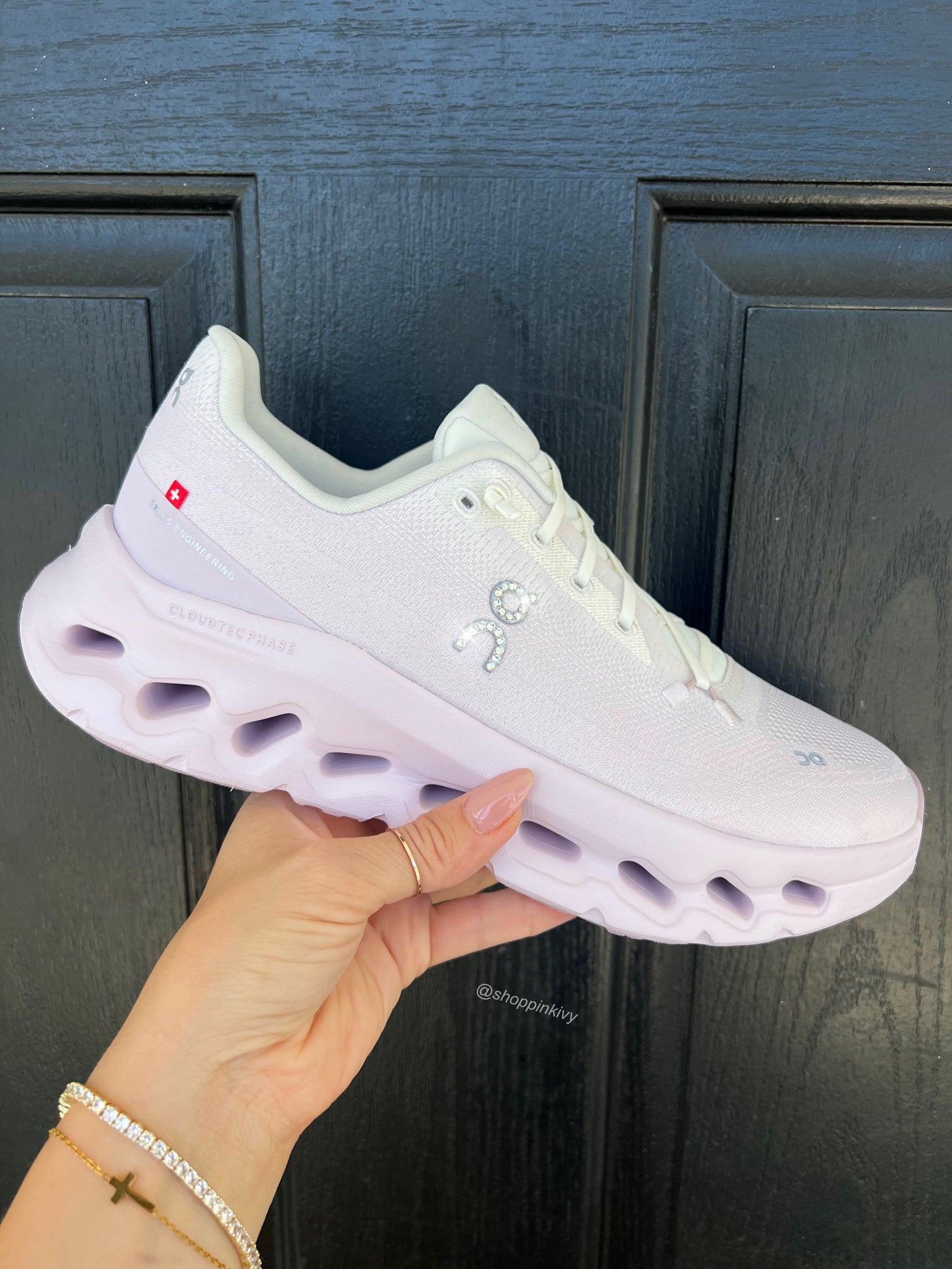 Lavender 💜 Ombre Swarovski On Cloudtilt Running Shoes