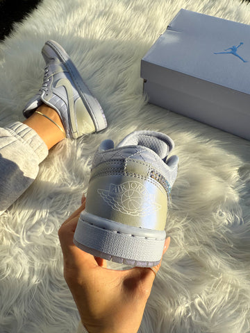 Color Changing Iridescent Swarovski Women’s Air Jordan 1 Low Shoes