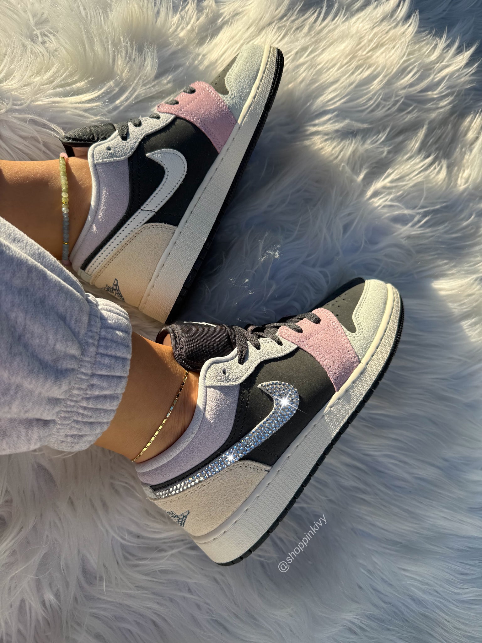 Spring ‘26 Swarovski Women’s Air Jordan 1 Low Shoes