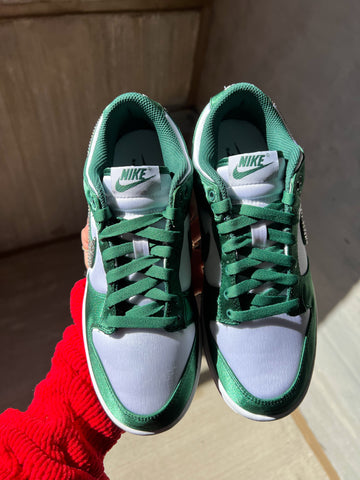 Green Satin Swarovski Womens Nike Shoes