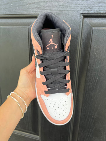 SIZE 7.5 Rust Peach Swarovski Women’s Air Jordan 1 Mid Shoes