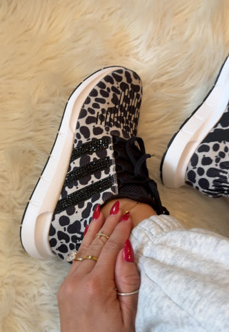 SIZE 7 Leopard Print Swarovski Adidas Original Swift Run