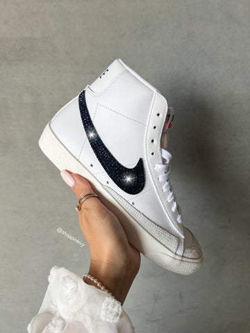 White Swarovski Nike Blazer Mid