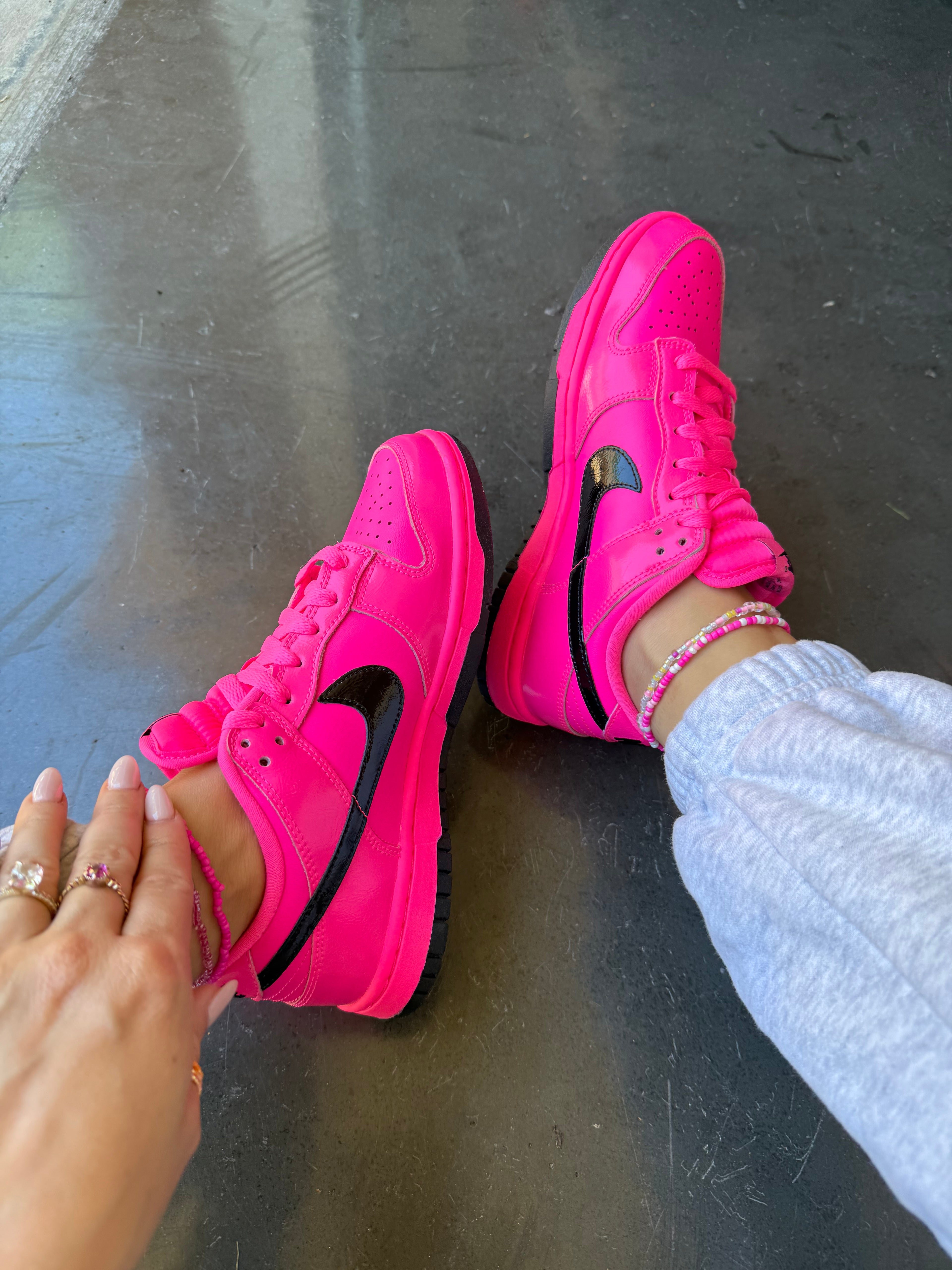 Hot Pink Swarovski Womens Nike Dunk Shoes