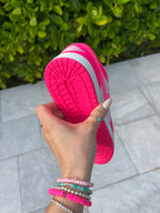 Neon Hot Pink Swarovski Women’s Air Jordan 1 Low Shoes