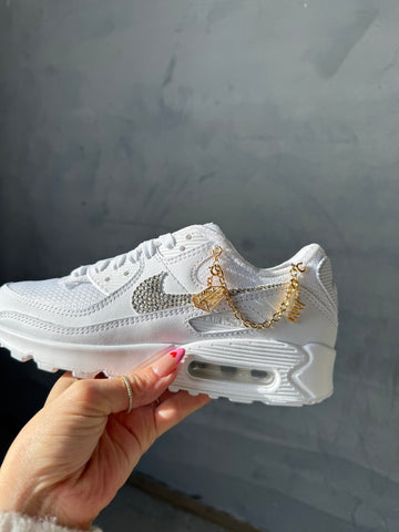White Gold Charm Swarovski Nike Air Max 90