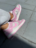 SIZE 7 Pink Floral Swarovski Womens Nike Dunk Shoes