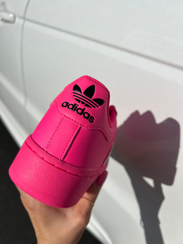 Hot Pink Swarovski Adidas Superstar